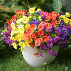 Artificial Flowers for Outdoors, UV Resistant Fake Silk Morning Glory, - Image 5