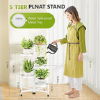 5 Tier Plant Stand Indoor, Tiered Plant Stand Outdoor - Image 3