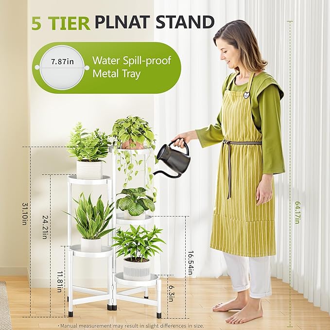 5 Tier Plant Stand Indoor, Tiered Plant Stand Outdoor - Image 3