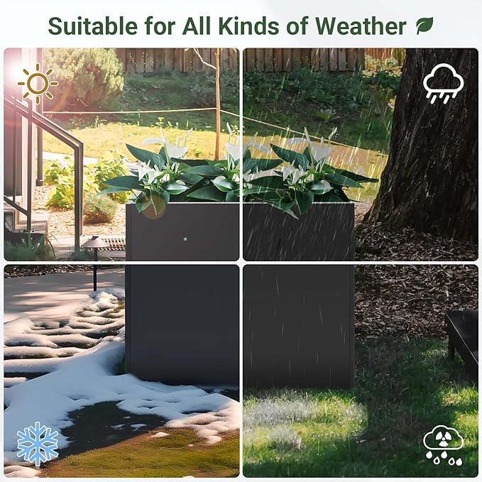 36" Metal Planter Box, Large Rectangular Window Box - Image 6