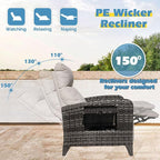 Outdoor Recliner Chairs Set of 2 Reclining Patio Chairs - Image 3