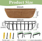 24 Inch Railing Planter Window Box Deck Balcony Rail Planter - Image 4