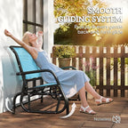 Outsunny 2-Person Outdoor Glider Bench, Patio Double Swing Rocking Chair - Image 4