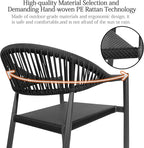 TWT Patio Dining Chairs Outdoor Stackable Dining Chairs - Image 3