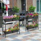 OYEAL Raised Garden Bed with Legs & Trellis, Vegetables - Image 5