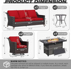 Joyside Wicker Patio Furniture Sets, 5 Pieces Upgraded Large Size Outdoor - Image 2