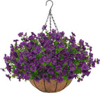 Artificial Faux Hanging Plants Flowers Basket - Image 9