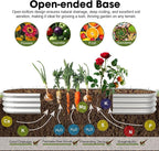 8x2x1ft Oval Galvanized Raised Garden Bed Outdoor 9-in-1 Large Metal Modular - Image 3
