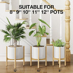 MUDEELA Plant Stand for Indoor Plants: Adjustable Width Fits 8-12 Inch Pots - Image 3