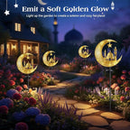 Lewondr 2Pcs Ramadan Solar Lights, Ramadan Decorations Outdoor, Metal Yard - Image 3