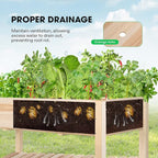 VIVOSUN Elevated Wooden Raised Garden Bed, Mobile Outdoor Planter Box - Image 6