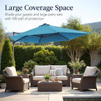 Best Choice Products 10ft Solar LED Offset Cantilever Hanging Market Patio - Image 5