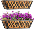 2 Pack 14 Inch Window Boxes Planters Railing Planter Box by KarlliuHOMEGARDEN