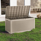 120 Gallon Waterproof Outdoor Storage Box, Resin Deck Box, Lockable Outside - Image 4