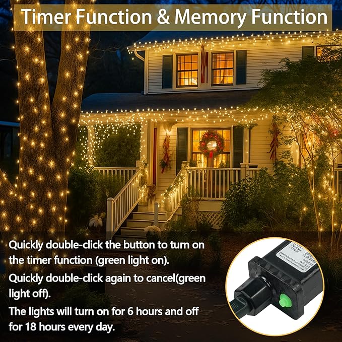 Connectable 200 LED String Lights Indoor Outdoor - Image 6