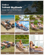 KingCamp Tanning Chair with Face Hole, Lounge Chairs Outdoor Folding Comfy - Image 8