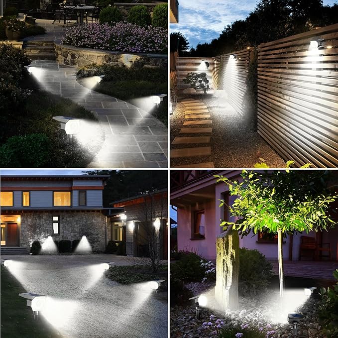 Peasur 4 Pack Solar Spot Lights - Image 5