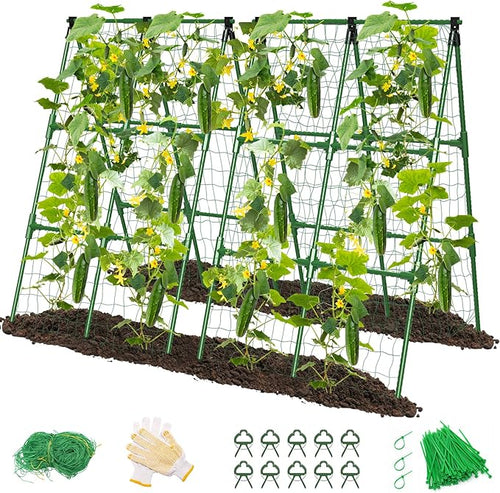 4 Pack Cucumber Trellis, Garden Trellis by MYMULIKEHOME