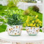 Butterfly & Bee Metal Planters Set of 2 – Decorative Flower Pots by JointHonglin