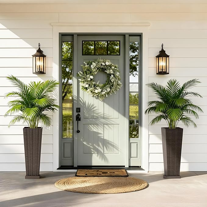 Set of 2 24 Inch Tall Plastic Planters - Image 5