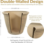 Sunnydaze 24-Inch Anjelica Large Plastic Pot - Image 6