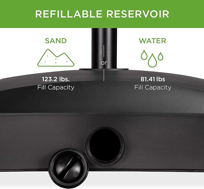 Best Choice Products 123lb Capacity Fillable Mobile Umbrella Base Heavy Duty - Image 4