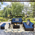 Tangkula 6 Piece Patio Furniture Set, Outdoor Deck Lawn Backyard Durable Steel - Image 4