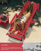 SERWALL Patio Chaise Lounge Chair, Poly Lounge Chair - Image 2
