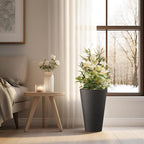 Kante Tall Round Planter Set of 2, 13 Inch Tall Decorative Planter Pots - Image 4