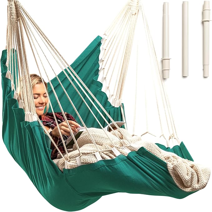 Hanging Hammock Chair Swing – Hanging Chair Outdoor & Indoor by EXTIRIO