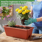 18 Pack Window Box Planter 17 Inches Rectangular Vegetable Flower Planters - Image 4