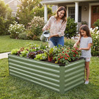INNO STAGE 6x3x2ft Galvanized Raised Garden Bed, Raised Garden Bed Kit-Metal - Image 3