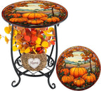 Outdoor Side Table Round Small Mosaic Patio Accent Indoor End Plant Coffee Tea - Image 8