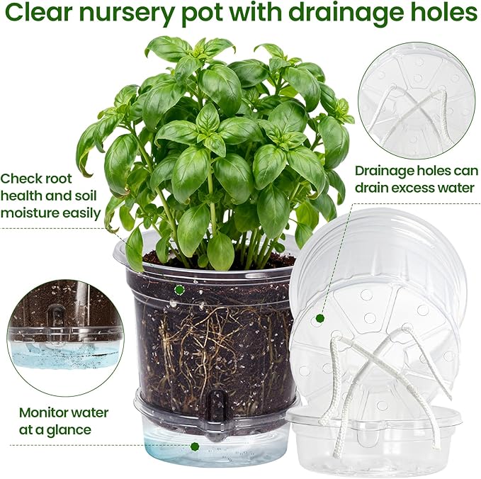 MIXC 12 Packs 6.5 Inch Self Watering Pots - Image 3