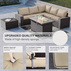 Kullavik 7 Pieces Outdoor Patio Furniture Set - Image 5