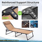 Folding Chaise Lounge Chair - 400lb Capacity - Image 7