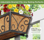 4pcs 24 Inch Window Deck with Coco Liner, Metal Hanging Flower Planter Window - Image 3