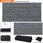 SAND MINE Waterproof Outdoor Rug 10x20 ft, Plastic Reversible Rug, Modern Area - Image 3