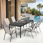 VINGLI Patio Chairs Set of 4 – Stackable Outdoor Dining Chairs - Image 9