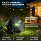 2 Pack Garden Decor Hanging Lanterns Outdoor Waterproof, Solar Lights Metal Sun - Image 5