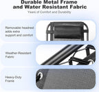 Nazhura Set of 2 Relaxing Recliners Patio Chairs Adjustable Steel Mesh Zero - Image 5