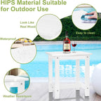 Y&M Outdoor Side Table, HIPS Adirondack Small Single Table, Waterproof Square - Image 5