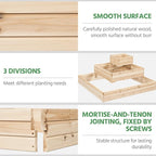 Yaheetech 3 Tier Wooden Raised Garden Bed 44.5'' L×44.5″ W×20.5″ H, - Image 5