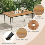 Tangkula 63" Large Patio Dining Table - Image 7