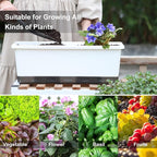 Window Box Planter 8 Pcs, 17 Inches Rectangle Flower Pots - Image 4