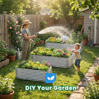 Quictent Raised Garden Bed Kit Oval Galvanized Metal Planter Box Tall - Image 6