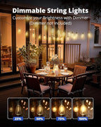 VIPAR Outdoor String Lights 60FT LED Patio Lights LED Waterproof - Image 2