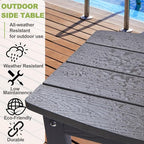 Y&M Outdoor Side Table, HIPS Adirondack Small Double Layer Table, Waterproof - Image 7