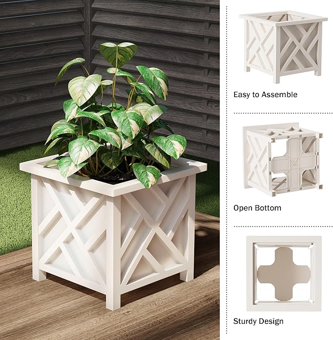 Lattice Design Outdoor Planter Box - Image 3