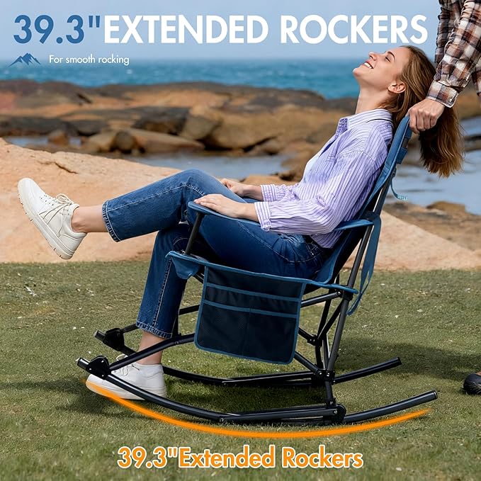 Portal Outdoor Rocking Chair Camping Folding Portable Rocker - Image 4